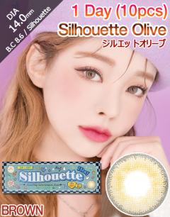 [1 Day/ブラウン/BROWN] シルエット ワンデー - Silhouette - 1 Day (10pcs) [14.0mm]