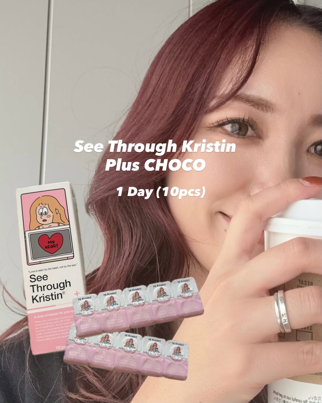 SeeThrough Kristin Plus CHOCO - 1 Day (10pcs) [14.2mm]